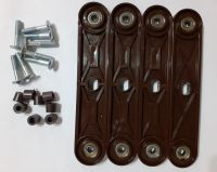 Комплект из 4 маятников пластиковый механизм качания люльки для новорожденного (Коричневый) 