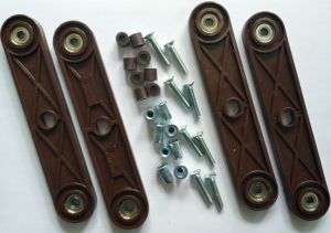 Комплект из 4 маятников пластиковый механизм качания люльки для новорожденного (Коричневый)  ― PanGospodar