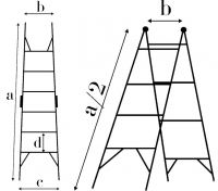 Лестница-стремянка двухсторонняя ДССП-5/2,5