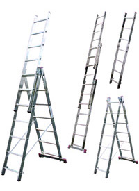 Трехсекционная лестница-стремянка KRAUSE Corda 3х7 ― PanGospodar