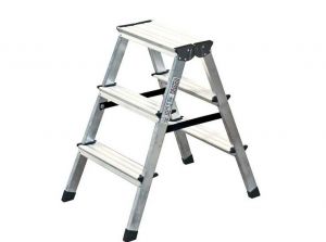 Двусторонняя алюминиевая стремянка KRAUSE Dopplo 2х3 ступени  ― PanGospodar
