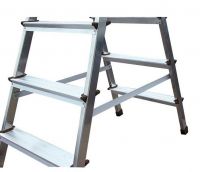 Двусторонняя алюминиевая стремянка KRAUSE Dopplo 2х3 ступени 