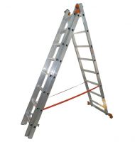 Лестница трехсекционная алюминиевая Budfix 3x11 ступеней 